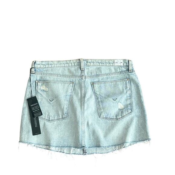 Hudson Denim Mini Skirt – Women’s 29 Distressed Raw Hem (New) - Picture 6 of 10